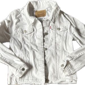 Girls Levis White Denim Jacket